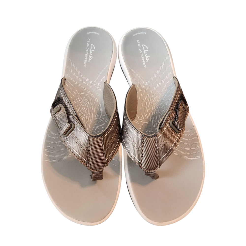 Clarks Gray Slide Sandals